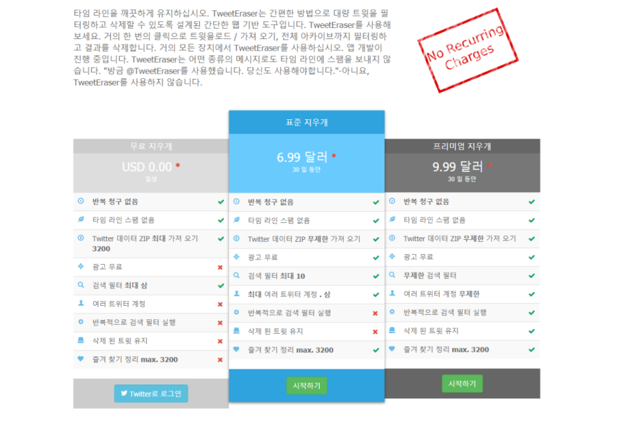 트위터 청소 사이트 추천 / 트청 사이트 추천 / Tweeteraser