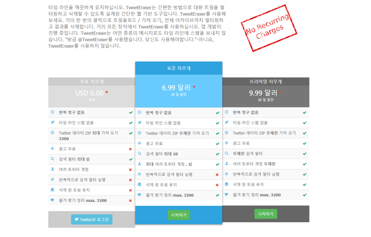 트위터 청소 사이트 추천 / 트청 사이트 추천 / Tweeteraser