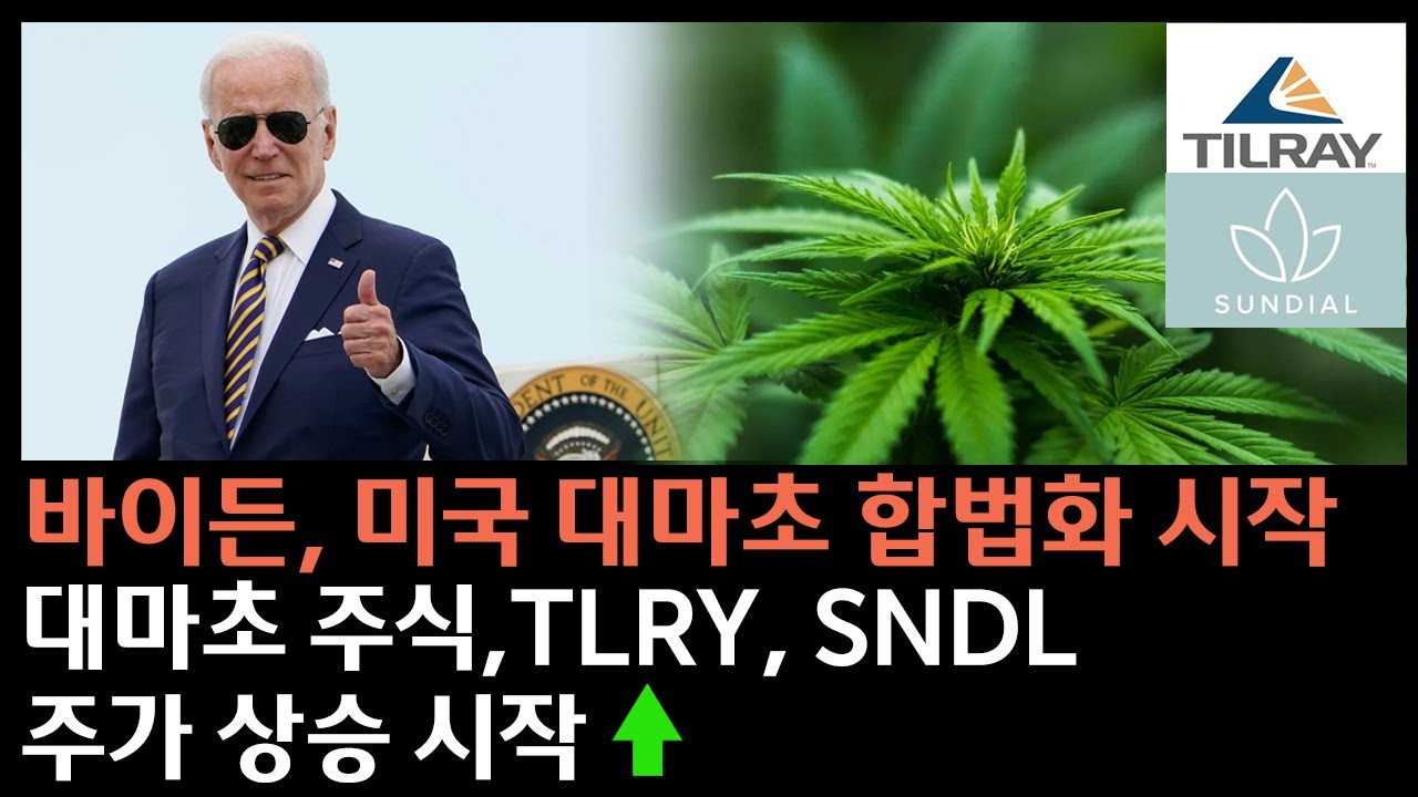 바이든, 미국 대마초 합법화 시작, 대마초 주식 주가 터지기 시작 🔥🚀 - Youtube