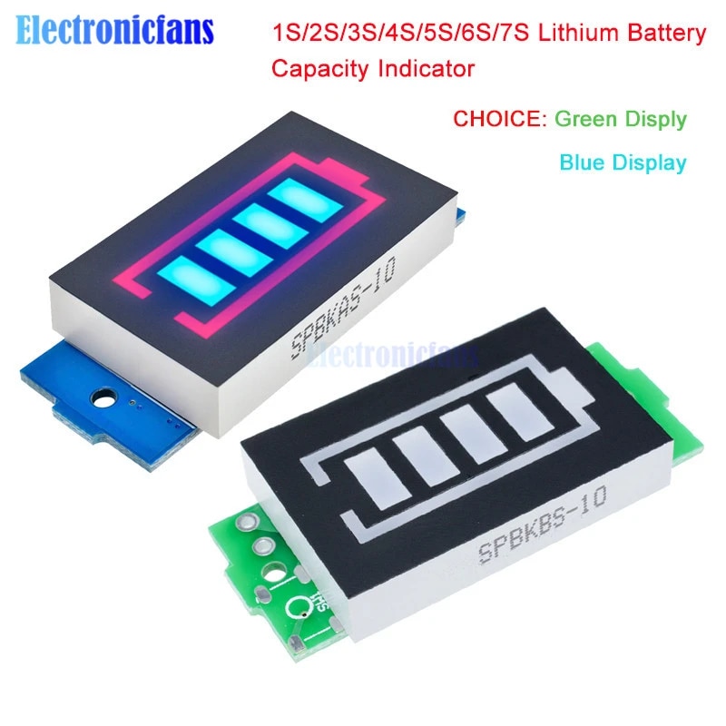 1 초/2 초/3 초/4 초/5 초/6 초/7 초 시리즈 리튬 배터리 용량 표시기 모듈, 4 단계 전기 자동차 배터리 전원 테스터 리튬  포 리튬 이온|반도체 집적회로| - Aliexpress
