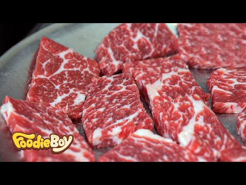 소 안창살 & 꽃살 / Beef Thin Skirt & Bottom Sirloin Triangle - Korean Street Food / 부산 주례동 돌쇠깍두기