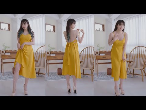 (4K LOOKBOOK) Beautiful white underwear removingㅣno bra 꽃송룩북 LOOKBOOK