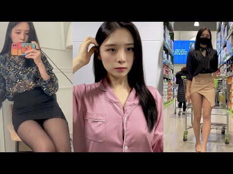 미니스커트와 스타킹이 좋은 꽃빵이의 한의원가고 장보고 티비보는 소소한 일상 브이로그 / Daily VLOG 日常ブイログ 日常VLOG วีล็อกประจำวัน