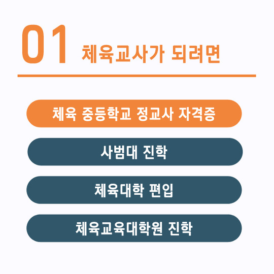 체육교사가 되기 위한 가장 쉬운 방법!