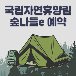 국립자연휴양림 예약, 숲나들E 홈페이지 이용방법