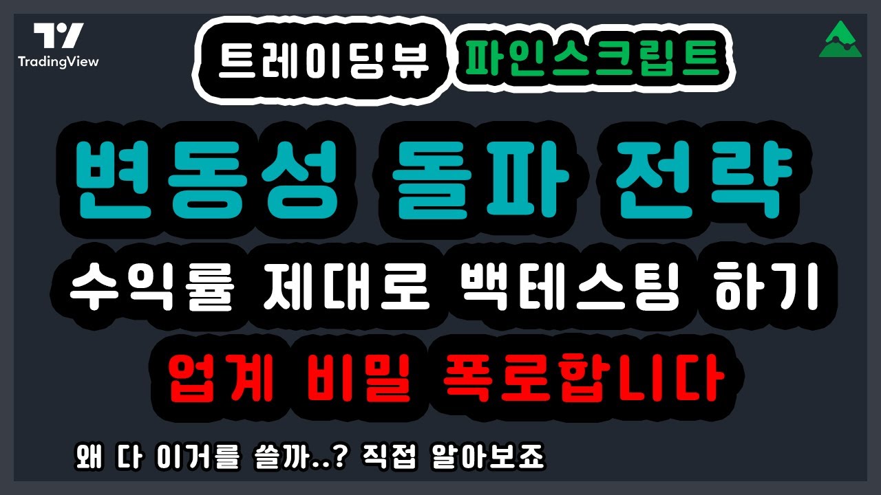 그냥 폭로합니다! 변동성 돌파 전략 진짜 제대로 수익률 백테스팅 하기 - 파인스크립트 - Youtube