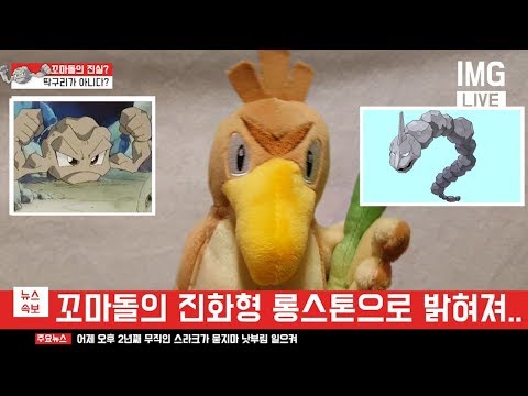 충격적인 뉴스!! 꼬마돌의 진화형은 롱스톤이다??  - 포켓몬 인형 상황극